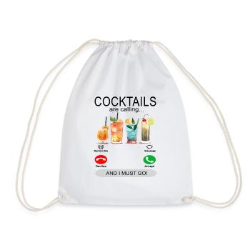 Les cocktails appellent - Cocktail trinken - Sac de sport léger - blanc - Devant
