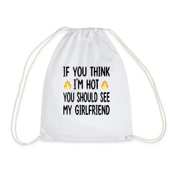 Si vous pensez que je suis sexy, voyez ma petite amie - Couples - Sac de sport léger - blanc - Devant