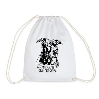Aimé par un chien américain du Staffordshire Wilsigns - Sac de sport léger - blanc - Devant
