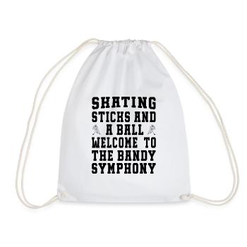 Skating Sticks and a Ball - Bandy symphony - Turnbeutel - Weiß - Vorne