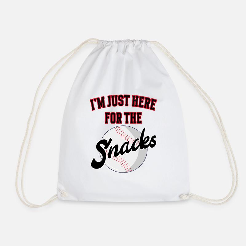 Baseball I'm just here for the snacks - Turnbeutel - Weiß