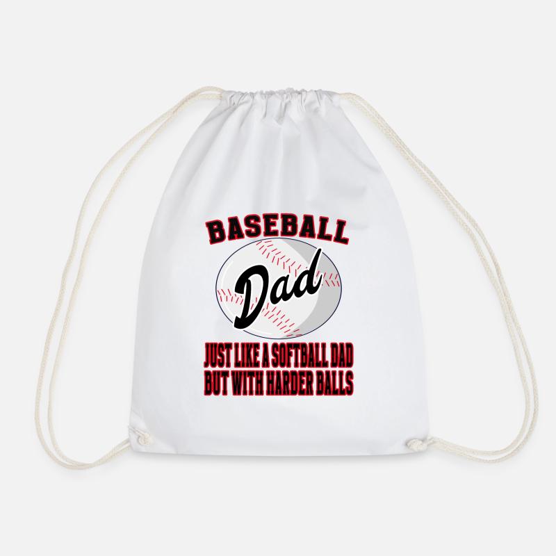 Baseball Dad like a softball dad - Baseball Daddy - Turnbeutel - Weiß