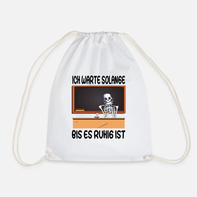 Ich warte solange bis es ruhig ist - Grundschule - Turnbeutel - Weiß