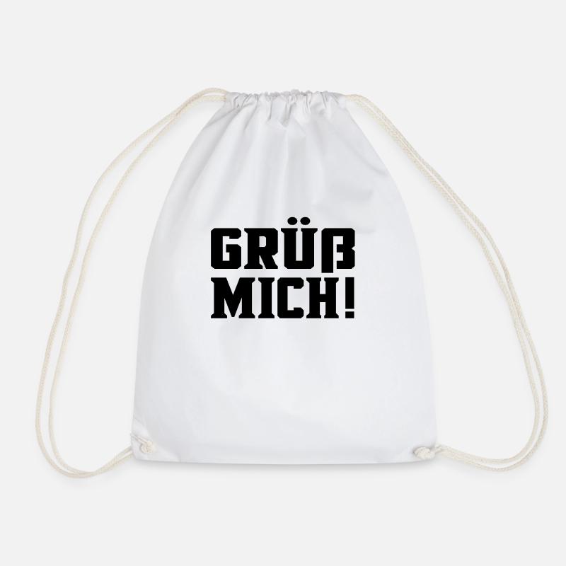Grüß mich Grüß dich - Welcome Germany - Drawstring Bag - white