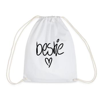 Beast - Drawstring Bag - white - Front