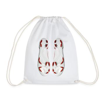 football boot - Drawstring Bag - white - Front