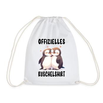 Offizielles Kuschelshirt Pinguine Liebe Herz Süß - Turnbeutel - Weiß - Vorne