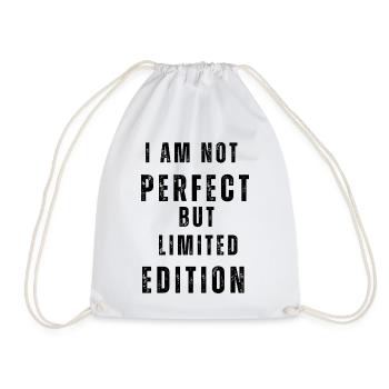 I am not perfect - Drawstring Bag - white - Front