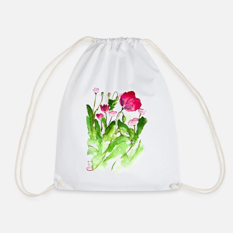 Coquelicots - Sac de sport léger - blanc