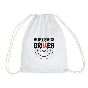 Grillen Auftragsgriller - Turnbeutel - Weiß - Vorne
