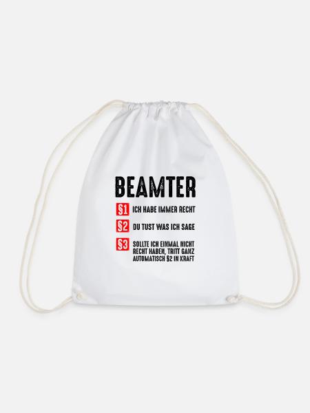 Beamter - Turnbeutel - Weiß