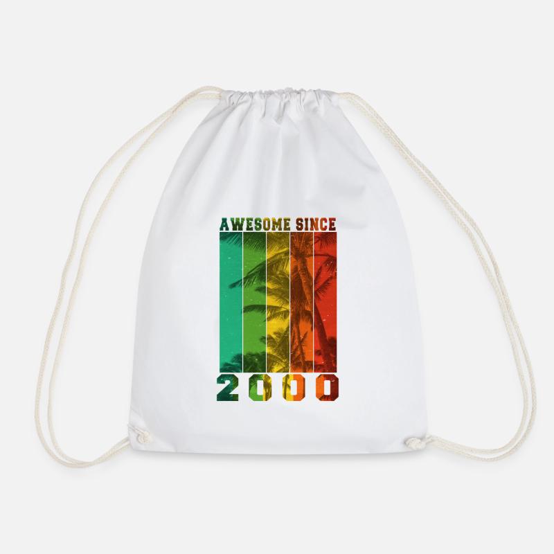 Awesome Since 2000 - Drawstring Bag - white