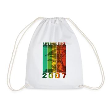 Awesome Since 2007 - Drawstring Bag - white - Front
