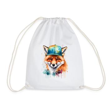Casquette Fox Snapback Cool Animal Design Print - Sac de sport léger - blanc - Devant