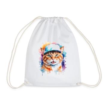 Casquette Snapback Coloré Imprimé Motif D’animal Drôle - Sac de sport léger - blanc - Devant