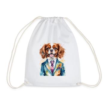 Cavalier King Charles Spaniel Costume Imprimé Chien - Sac de sport léger - blanc - Devant