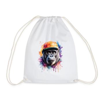 Casquette Gorilla Snapback Monkey Cool Animal Design Print - Sac de sport léger - blanc - Devant