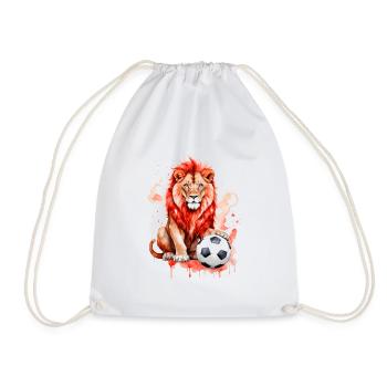Lion Football Coloré Autriche Animal Design Imprimer - Sac de sport léger - blanc - Devant