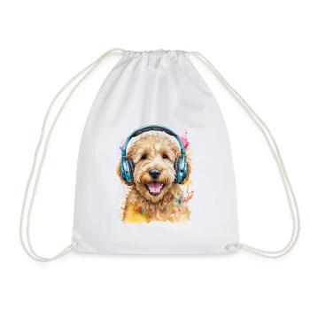 Goldendoodle Casque Chien Animal Design Imprimer - Sac de sport léger - blanc - Devant