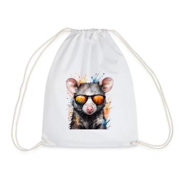 Lunettes de soleil Opossum Imprimé de design animalier coloré - Sac de sport léger - blanc - Devant