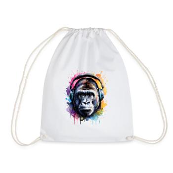 Casque Gorille Singe Coloré Animal Design Imprimer - Sac de sport léger - blanc - Devant