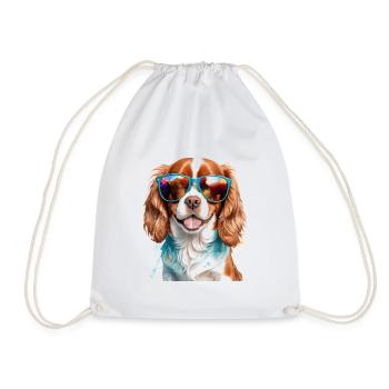 Cavalier King Charles Spaniel Lunettes de soleil Chien - Sac de sport léger - blanc - Devant