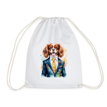 Cavalier King Charles Spaniel Costume Imprimé Chien - Sac de sport léger - blanc - Devant