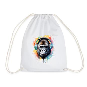 Casque Gorille Singe Coloré Animal Design Imprimer - Sac de sport léger - blanc - Devant