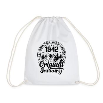 1942 janvier Original 82 Ans cadeau Anniversaire - Sac de sport léger - blanc - Devant