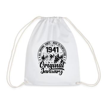 1941 Januar Original Geschenk zum 83-jährigen Jubiläum - Turnbeutel - Weiß - Vorne