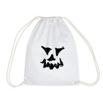 face,comic,halloween,monster - Drawstring Bag - white - Front