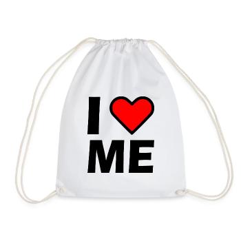 I love me - Drawstring Bag - white - Front