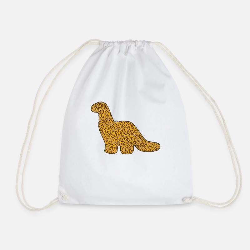Brachiosaurus Dinonugget - Drawstring Bag - white