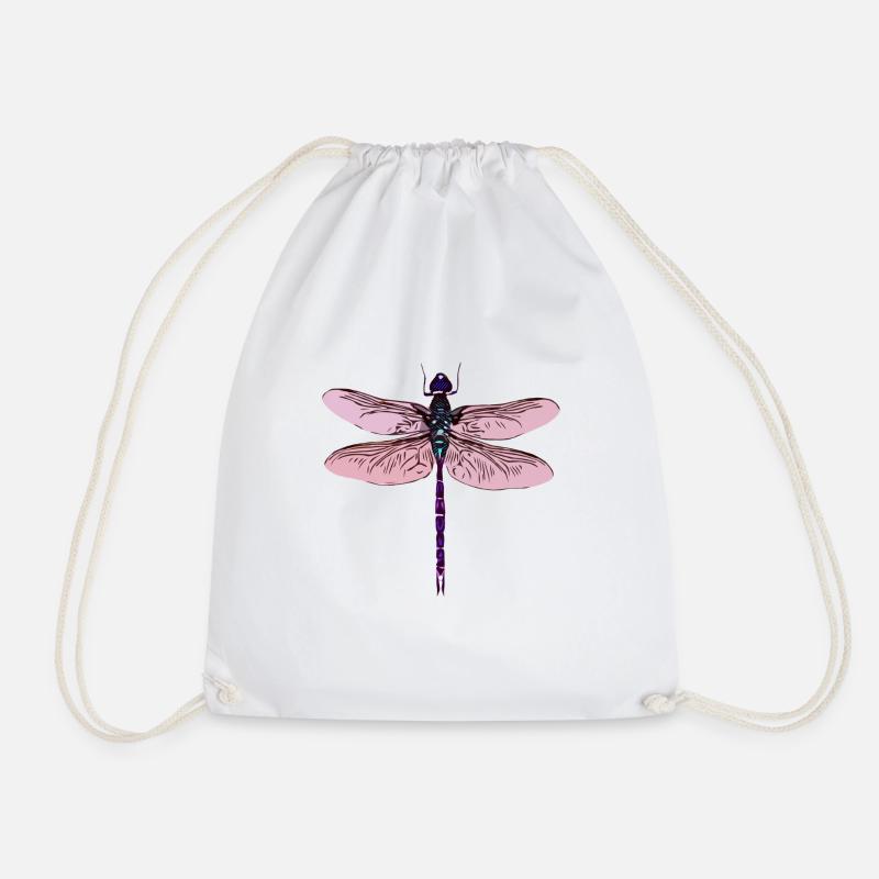 Libelle Dragonfly - Turnbeutel - Weiß