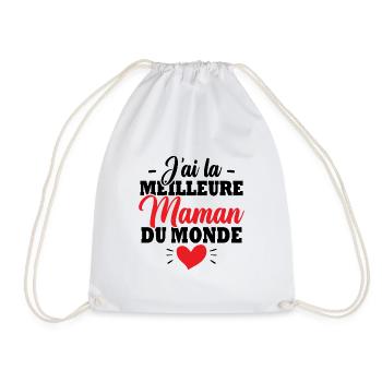 J'ai la meilleure maman du monde - Sac de sport léger - blanc - Devant