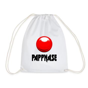 PAPPNASE schwarz - Turnbeutel - Weiß - Vorne