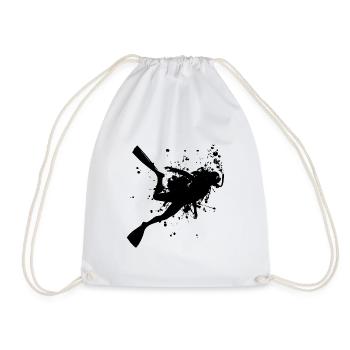 Plongée Plongeuse Femme Plongeuse Plongeuse Scuba Diver - Sac de sport léger - blanc - Devant