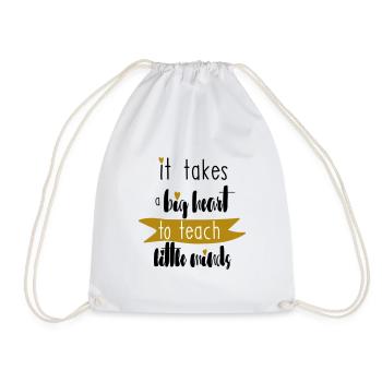 ENSEIGNANT ENSEIGNANT GRAND CŒUR DISANT CADEAU - Sac de sport léger - blanc - Devant