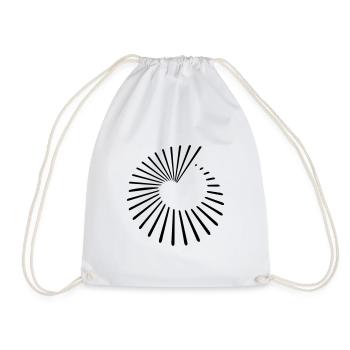 Motif de lignes en spirale de trou de cœur - Sac de sport léger - blanc - Devant