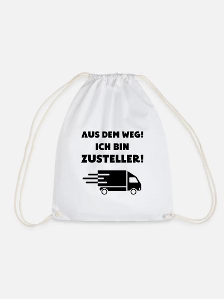 Lieferdienst Zusteller Paketbote Post Spruch - Turnbeutel - Weiß