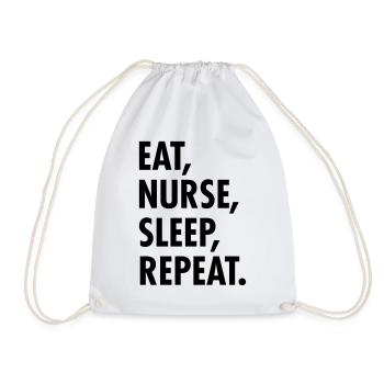 Eat, Nurse, Sleep, Repeat. - Sac de sport léger - blanc - Devant