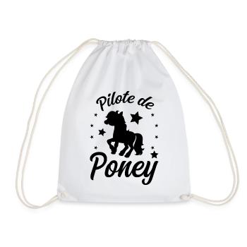 Pilote de Poney - Sac de sport léger - blanc - Devant