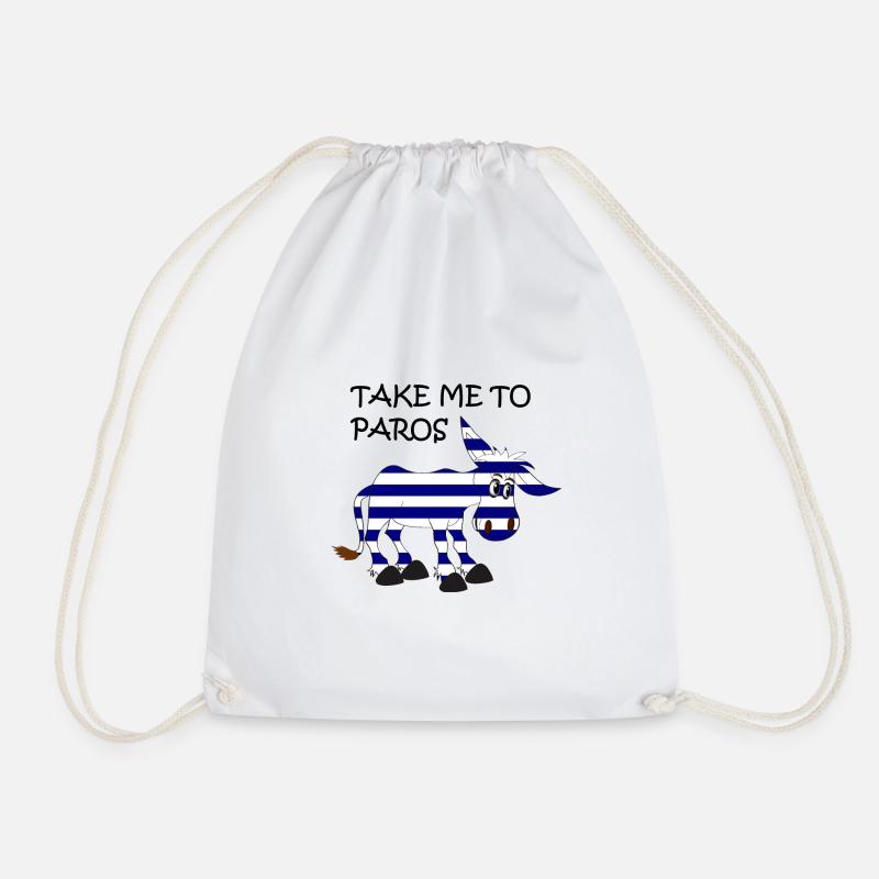 A donkey - Drawstring Bag - white