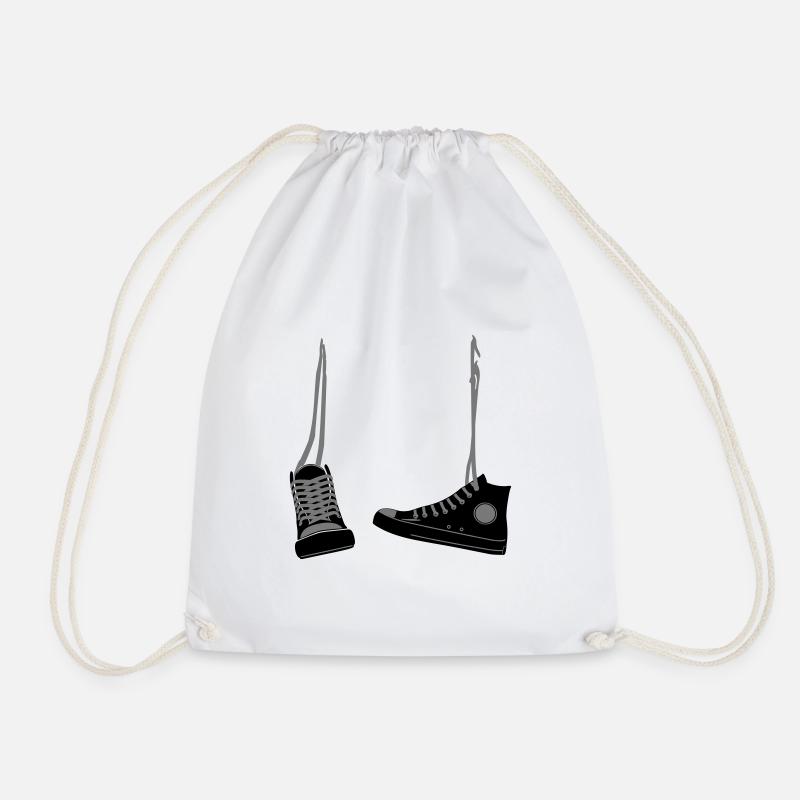 Hanging shoes - Drawstring Bag - white