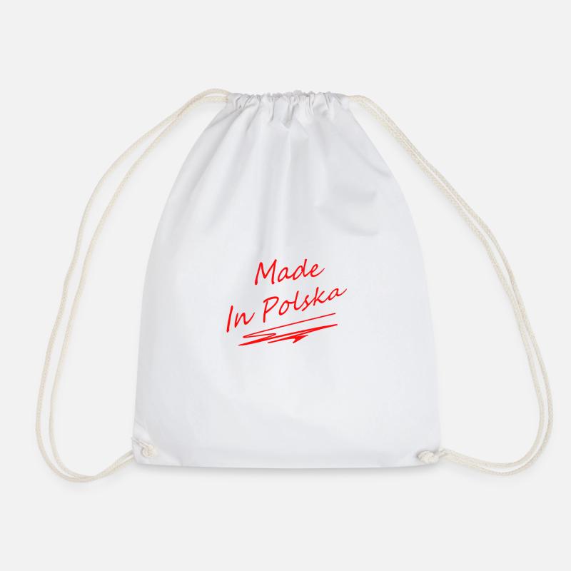 Made in Poland - Drawstring Bag - white