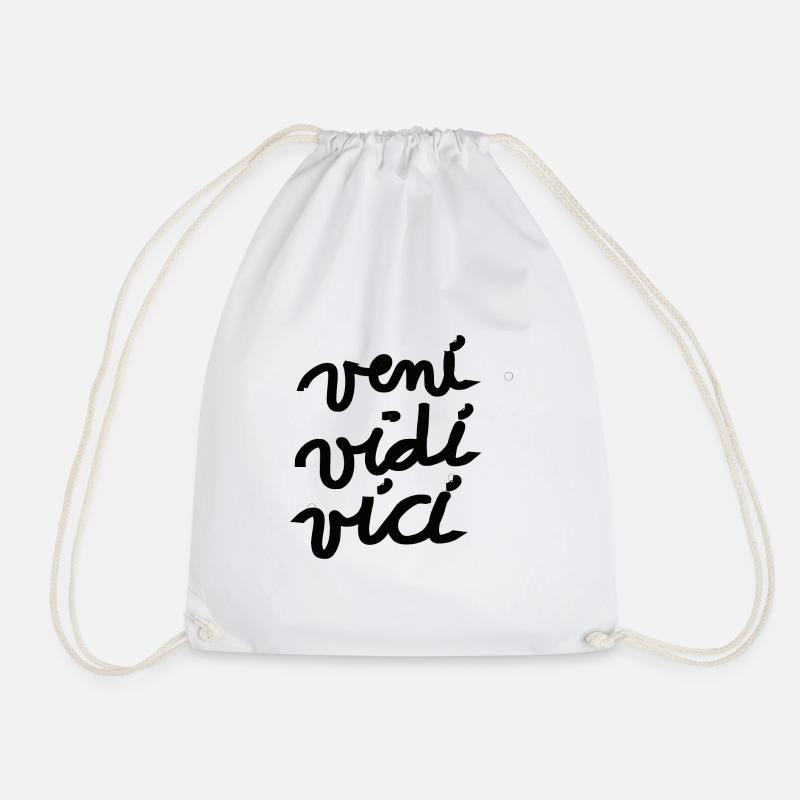 veni vidi vici Geschenk Idee römisch - Turnbeutel - Weiß