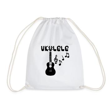 Ukulele Musiker Geschenk Hawaii - Turnbeutel - Weiß - Vorne
