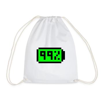 Batterie 99% Pixel Art - Sac de sport léger - blanc - Devant