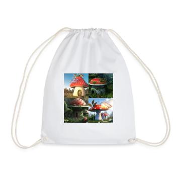 ShroomArtShirt - Drawstring Bag - white - Front