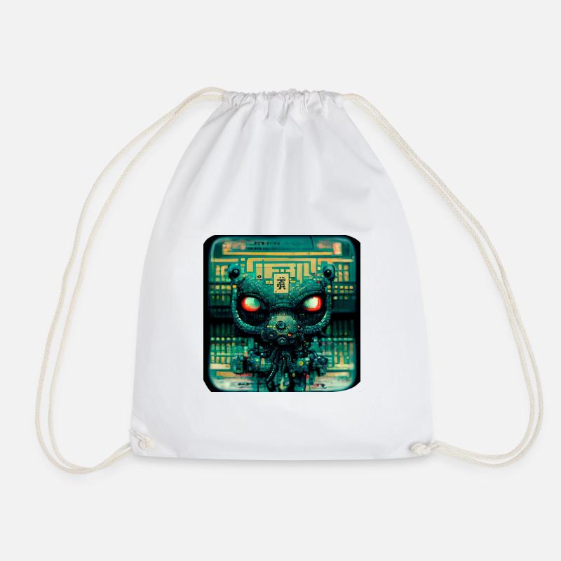 pixel - Drawstring Bag - white
